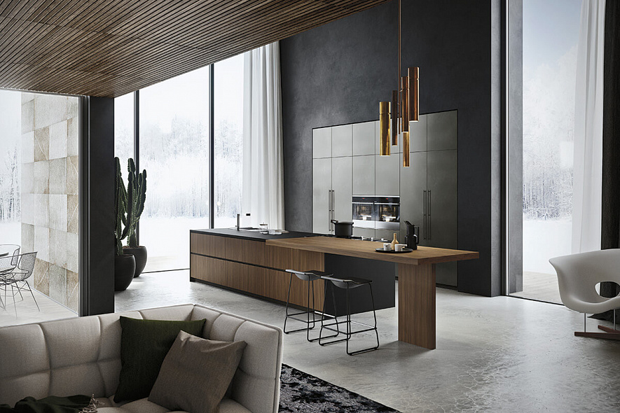 Современная кухня серая Alta cucine Ambiente 06