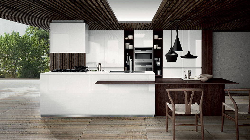 Белая кухня в современном стиле Composit Mood